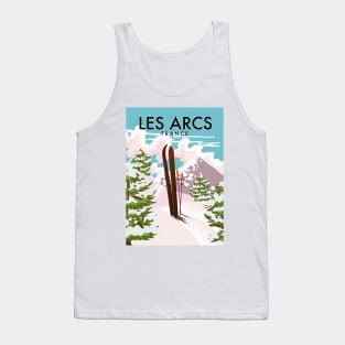 Les Arcs France travel ski poster Tank Top